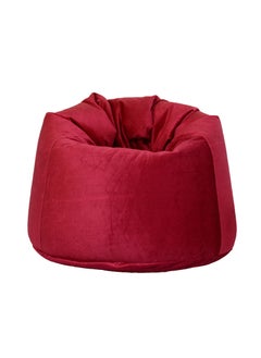 Buy Soft Suede Velvet Bean Bag With Filling Red in UAE