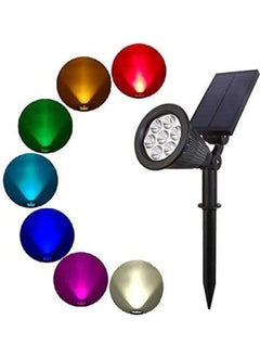 Buy Adjustable Multicolour Light With Solar Panel Black in Saudi Arabia