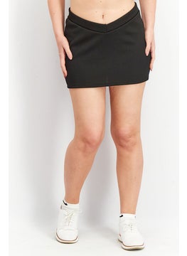 Buy Women Pull On Textured Mini Skirt, Black in Saudi Arabia