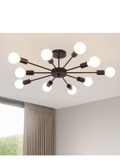 Buy Modern Sputnik Chandelier Gold Mid Century Island Pendant Light Fixture 10 Light Ceiling Chandeliers for Kitchen Dining Room Bedrooms in UAE