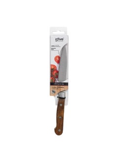 Buy Elegancia Stainless Steel Utility Knife Silver and Brown 1.5 x 30.7 x 2.5 cm 146604 in Saudi Arabia