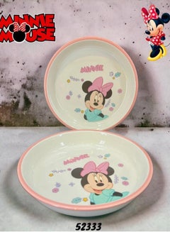 Buy Minnie Mouse Cartoon Children's Plate Ceramic Household Cutlery Mini Cute Kitchen Plate Single Pcs in Saudi Arabia