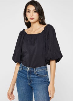 Buy Square Neck Puff Sleeve Top in UAE