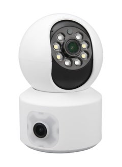 Buy Camera 1080P HD Camera Dual Lens Infrared Night Vision Camera with Wide Angle Night Vision 2 Way Audio for Home in UAE