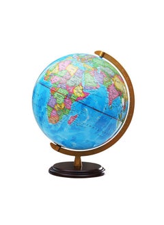 Buy 25 CM World Globe Political Map Educational Geographic Globe Globe with Light Wood Base Alloy Globe in UAE