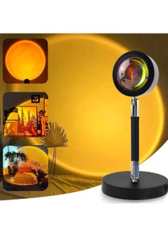 Tsrarey Sunset Lamp Projector, 180 Degree Rotation Sunset Projection Light  Led Night Light Floor Lamp with USB Port,Sunset Lamps for Photography Party