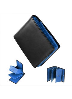 اشتري High-end Touch Color Wallet Double Loose-leaf Multi-card Snap Button Coin Bag Anti-theft Brush Super Large Capacity Leather Wallet في السعودية