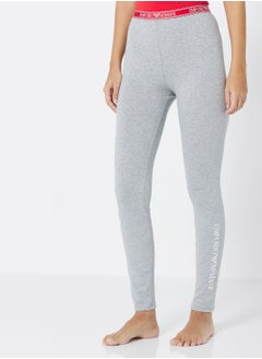 Buy Contrast Waistband Loungewear Leggings in UAE