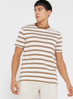 Buy Stripe Crew Neck T-Shirt in UAE