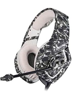 Buy Onikuma 3.5mm jack stereo gaming headset with noise canceling microphone Camouflage Gray in Egypt
