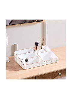 Buy Marble Cosmetic Organiser 31.3 x 8.3 x 19.4 cm in UAE