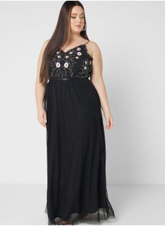 Buy Embroidered Detail A-Line Dress in Saudi Arabia