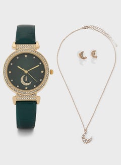Buy Stone Watch, Earrings And Necklace Gift Set in UAE