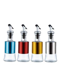 Buy 4 Piece Olive Oil Dispenser Glass Oil Bottles in UAE