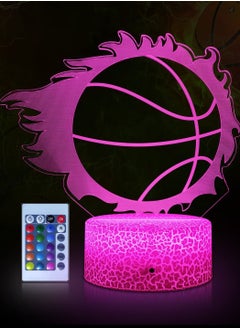 اشتري Basketball Multicolor Night Light Friendship Lamp 3D LED Bedside Lamps 16 Color Changing/Dimmable Brightness/Remote & Touch Control Basketball Fans Ideal Holidays Birthdays for Teens Boys Girls في الامارات