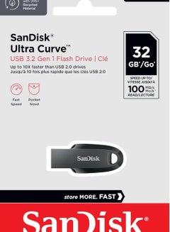 Buy 32GB Ultra Curve 3.2 Flash Drive 100MB/s SDCZ550 032G G46, Black in Egypt