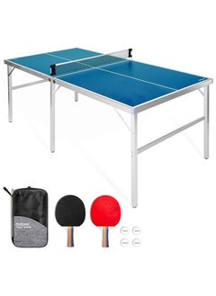 Buy Mid-Size Table Tennis Game Set - Indoor/Outdoor Portable Table Tennis Game with Net, 2 Table Tennis Paddles and 4 Balls in Saudi Arabia