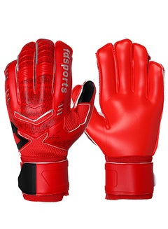 اشتري Goalie Goalkeeper Gloves Strong Grip Palm with Finger Wrist Support Protection Soccer Gloves for Youth & Adult Men & Women 4 Colors((19-20cm) في الامارات