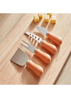 اشتري Easy Chef 4-Piece Cheese Knife and Cutter Set 14x3x2.5 cm في الامارات