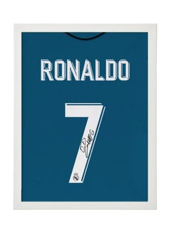 Buy Cristiano Ronaldo Real Madrid Autographed Jersey - Framed Poster 30x40cm - CR7 -Football Memorabilia, Soccer Collectible, Gift for Fans in UAE