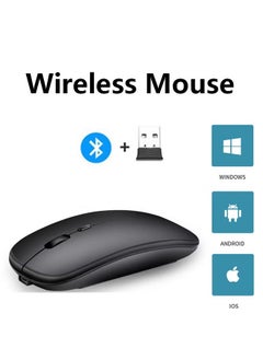 اشتري Detrend Bluetooth 5.0 Wireless Mouse Rechargeable Silent Multi Arc Touch Mice Slim Magic Mouse For Laptop Mac Computer في الامارات