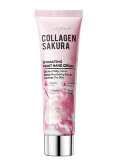 Buy Sakura Collagen Hand Cream Hands Moisturizing Nourishing Brightening Hydrating 60g in UAE