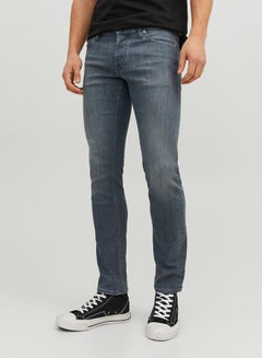 Buy Low Rise Slim Fit Jeans with Button Fly in Saudi Arabia