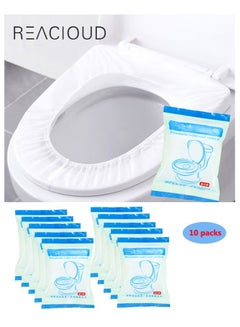 Buy 10 Pack Disposable Toilet Seat Cover Waterproof Isolation Dirty Nonwoven Toilet Seat Cover in Saudi Arabia