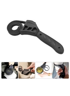 اشتري 50 cm Rubber Strap Wrench Adjustable Oil Filter Wrench Pipe Wrench Plumbing Wrench Grip Wrench Heavy Duty Strap Wrench Tool Universal Oil Filter Spanner for Mechanics Plumbers Home Use, Black (68) في الامارات