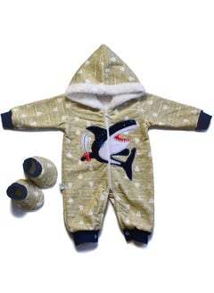 Buy Baby Unisex Hooded Jumpsuit with Socks in Egypt