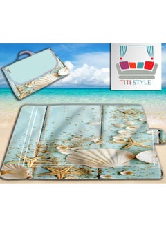 Buy Waterproof beach rug that can be folded into a small and lightweight bag, 100 x 145 cm in Egypt