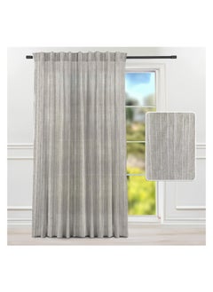 Buy Intex Curtains House Linen Curtains For Living Room, Natural Semi Sheer Curtains & Drapes With Random White Stripes - Two Hanging Options - One Piece in Egypt