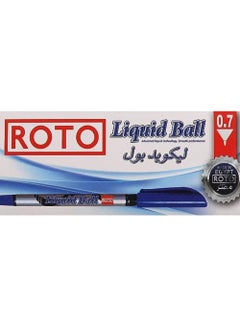 Buy Roto liquid ball pen 0.7 mm pack of 12 pcs. - black in Egypt