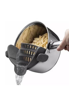 اشتري Silicone Pasta Strainer Pot Strainer Kitchen Gadgets for All Pots and Pans, Food Strainer for Meat, Fruit, and Kitchen Colander. Dishwasher Safe, and Heat Resistant في الامارات