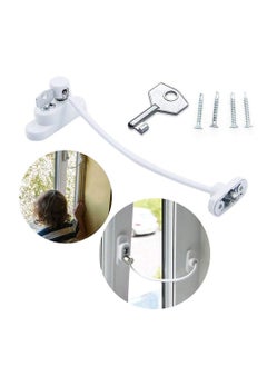 اشتري Baby Safety Limit Lock, Childproof Lock for Windows and Sliding Doors, Baby / Child Safety Lock and Key Device, Stainless Steel Material Rust-Proof, Durable and Sturdy, Easy to Install في الامارات