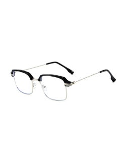 Buy New Vintage Fashion Half Frame Semi-Rimless Clear Lens Glasses with Anti-Blue Light Coating for Men's Metal Frame Reading Glasses 100-400 Degree Retro No-Makeup Glasses in UAE
