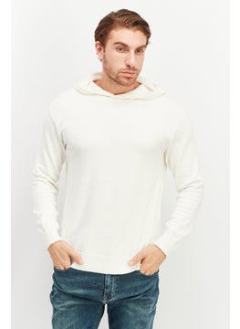 Buy Men Hooded Knitted Sweatshirts, Off White in UAE