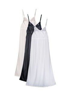 Buy 3 - Pieces Women Camisole Comfortable dress underwear sleepwear MultiColour in UAE