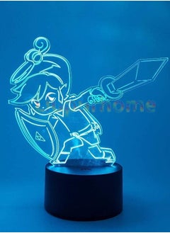 Buy 3D Multicolor Night Light for Kids Zelda Color Changing LEDs Link Anime Game Breath Wild Visual Illusion LED Luces Navidad Xmas/Birthday Gift in UAE