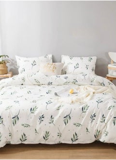 Buy Various Sizes Bedding Set without filler, Small Green Leaves Design in UAE