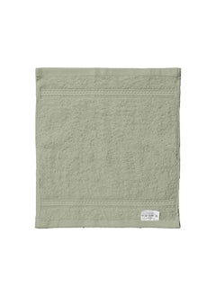 اشتري DEYARCO Princess Terry 100% Cotton 480 GSM Face Towel, Super Soft Quick Dry Highly Absorbent Dobby Border Ring Spun, Size: 30 x 30cm,Sage Green في الامارات