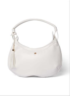 اشتري Elegant Logo Embellished Faux Leather Bag With Adjustable Shoulder Strap And Zip-Top Closure في مصر