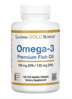 Buy Omega-3 With Premium Fish Oil - 100 Softgels in Saudi Arabia