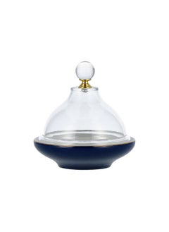 Buy Porcelain Date Bowl Solid Dark Blue 12.7Cm in Saudi Arabia