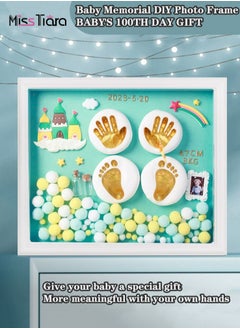 Buy Newborn Baby Footprint Kit, Baby Handprint and Footprint Kit, Baby Keepsake Frame Newborn Baby Shower Gifts, Memorial Set Room Decor Unique Ornament in UAE