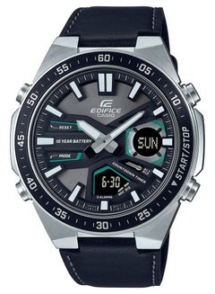 Buy Edifice Men's Analog Digital Black Leather Band Round Dial Wrist Watch EFV-C110L-1AVDF in UAE