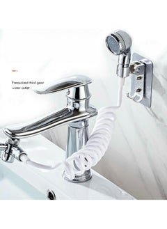 Buy Faucet Spout Extension With Handheld Showerhead, Swivel Small Sprayer For Bathroom, Pet Bath, Toilet, Sink in UAE