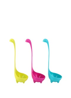 اشتري Soup Ladle Spons Loch Ness Monster Spoon Cute Kitchenware Household Gadgets 3 PCS Dinosaur Long Handle Standing Plastic Generic Cartoon Design (Lake Blue/Grass Green/Rose Red) في السعودية