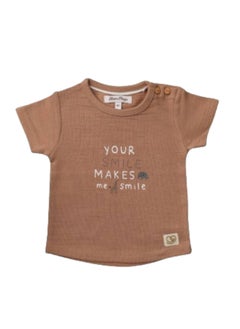 Buy Sheer Hugs Casual Half Sleeve T-Shirts for Boys, Nude, 74 in UAE