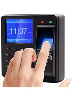 Buy Attendance Machine Control Time Attendance Machine Employee Checking-In Recorder Multi-Language Fingerprint/Password/Recognition Time Clock With 2 4 Inch Display Screen in UAE